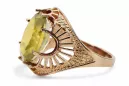 Yellow Peridot Original Vintage 14K Rose Gold Ring Vintage vrc003r